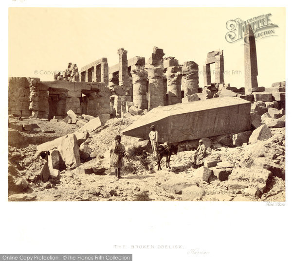 Photo of Thebes, The Broken Obelisk, Karnak 1857