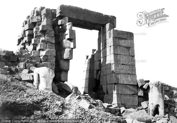 Photo of Thebes, The Granite Pylon, Karnak 1860