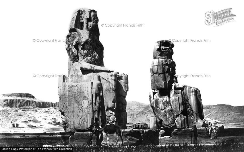 Thebes, the Statues of Memnon 1857