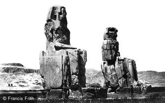 Thebes, the Statues of Memnon 1857