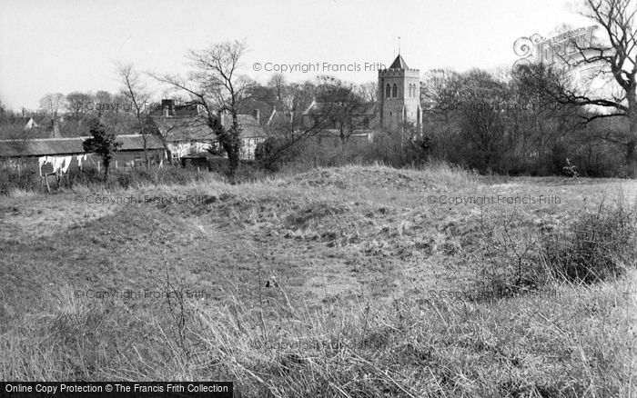 Photo of Therfield, Church And Mount c.1950