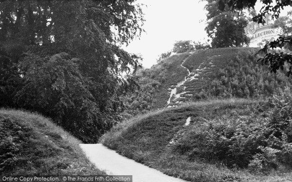 Photo of Thetford, Castle Hill c.1955