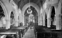 St Cuthbert's Church Interior 1921, Thetford
