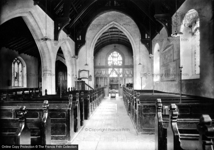 Photo of Thetford, St Mary's Church interior 1921
