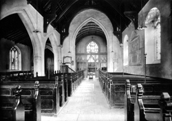 Thetford, St Mary's Church interior 1921