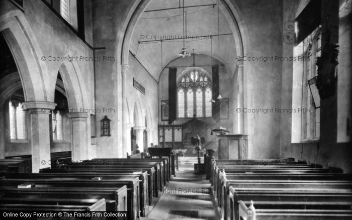 Photo of Thetford, St Peter's Church Interior 1921
