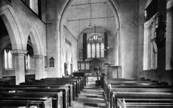 St Peter's Church Interior 1921, Thetford