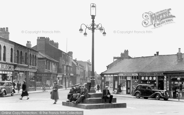 Photo of Thornaby On Tees, Five Lamps And George Street c.1953