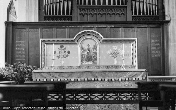 Photo of Thornbury, Memorial Chapel, The Parish Church c.1955