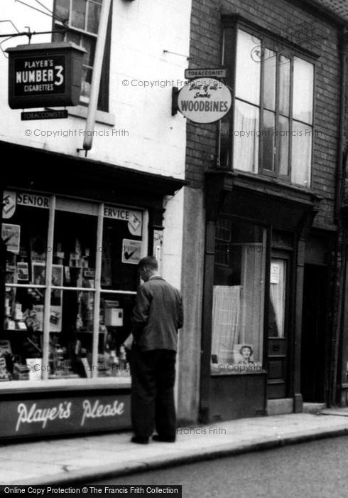 Photo of Thorne, Man Outside Tobacconist,  King Street c.1955