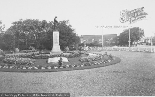 Photo of Thornton Cleveleys, The Cenotaph And Library c.1965