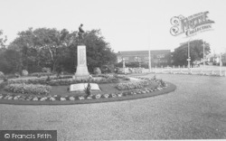 Thornton Cleveleys, The Cenotaph And Library c.1965, Thornton