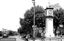 Clock Tower And Parchmore Road c.1947, Thornton Heath