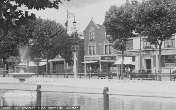 Photo of Thornton Heath, Shops Alongside The Pond c.1947