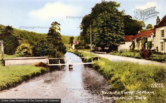 Photo of Thornton Le Dale, Beck Hall And Stream c.1955