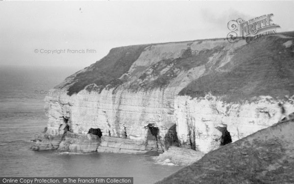 Photo of Thornwick Bay, The Caves c.1939