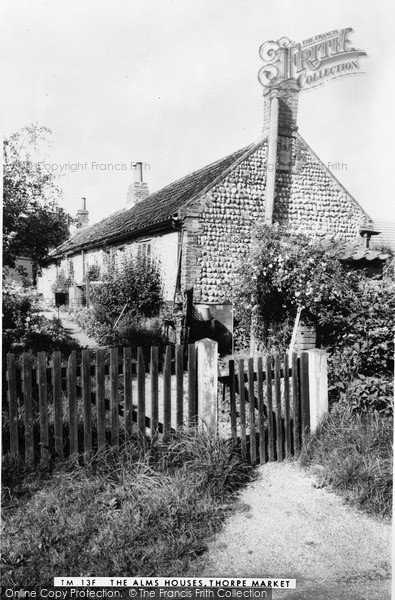Photo of Thorpe Market, The Alms Houses c.1955