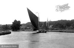 A Sailing Boat, Thorpe Reach 1899, Thorpe St Andrew