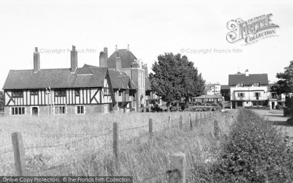 Photo of Thorpeness, Almshouses And Dolphin Inn From Aldringham Road c.1955