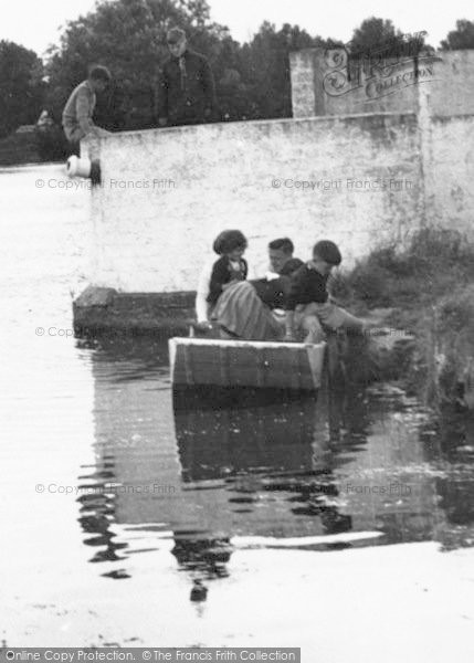 Photo of Thorpeness, Boating Children c.1955