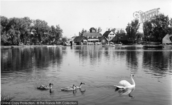 Photo of Thorpeness, Swans On The Meare c.1960