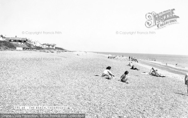 Photo of Thorpeness, The Beach c.1960