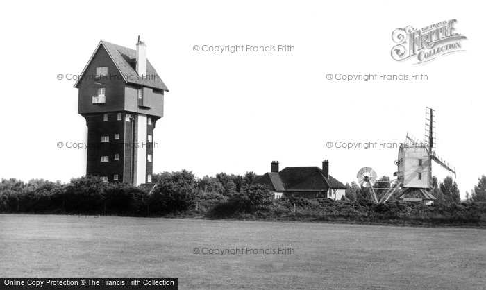 Photo of Thorpeness, The House In The Clouds And Post Mill c.1955