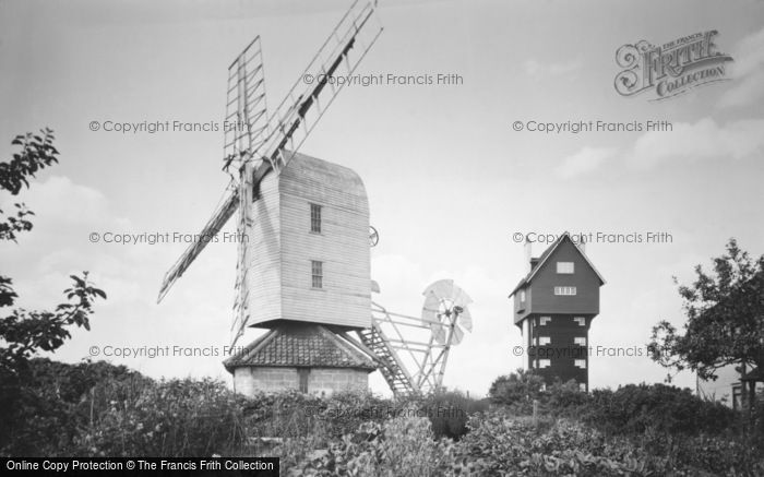 Photo of Thorpeness, The House In The Clouds And Post Mill c.1955