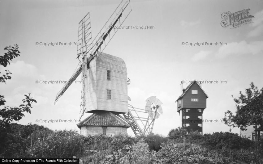 Thorpeness, the House in the Clouds and Post Mill c1955