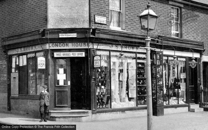 Photo of Three Bridges, Boy At Post Office 1906