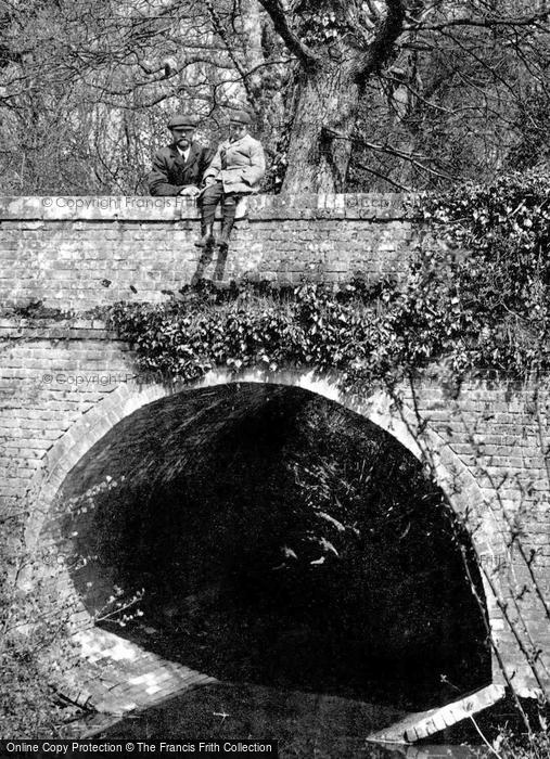 Photo of Three Bridges, Father And Son, Bridge Off The Mill Path 1906
