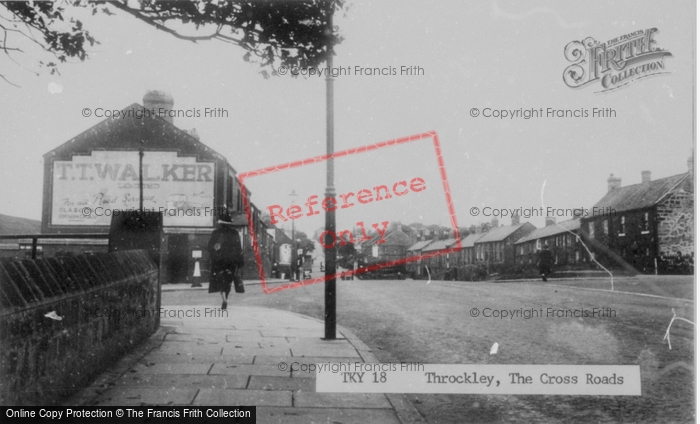 Photo of Throckley, The Cross Roads c.1955