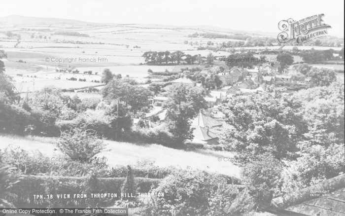 Photo of Thropton, From Thropton Hill c.1955