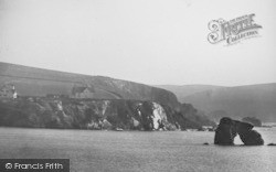 Natural Arch From Cliff c.1939, Thurlestone