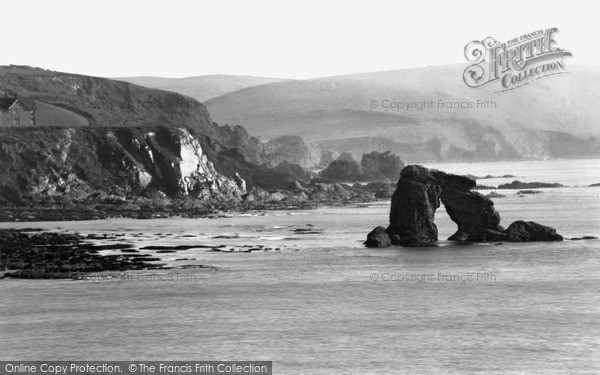 Photo of Thurlestone, Thurlestone Rock and Cliff c1950
