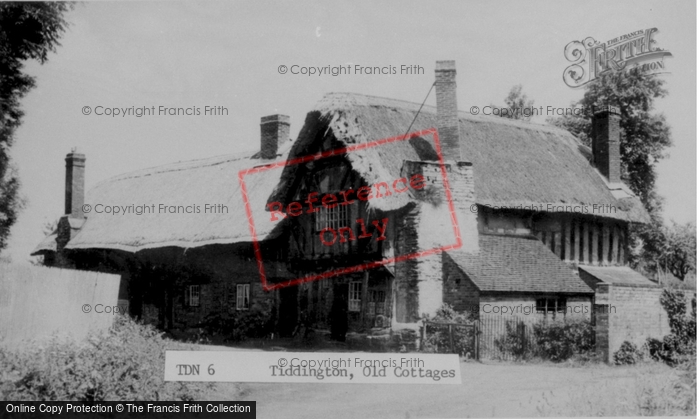 Photo of Tiddington, Old Cottages c.1955