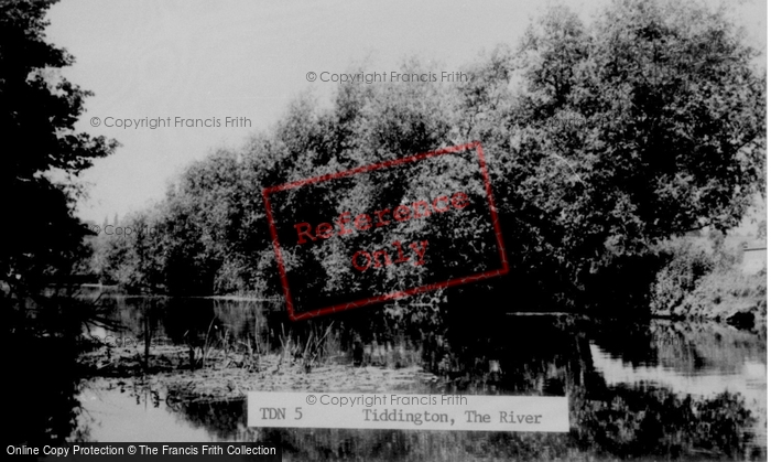 Photo of Tiddington, The River c.1955