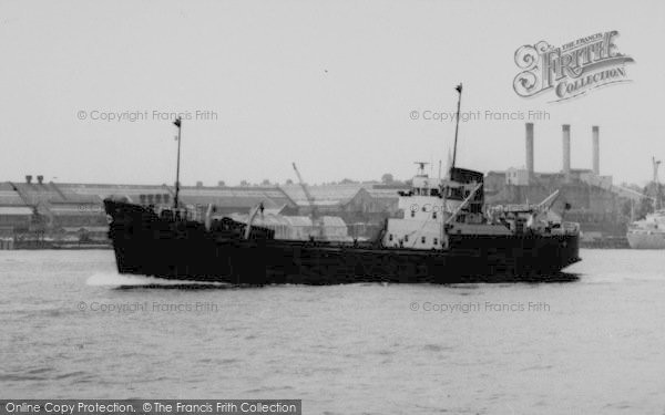 Photo of Tilbury, A Boat On The Thames c.1960