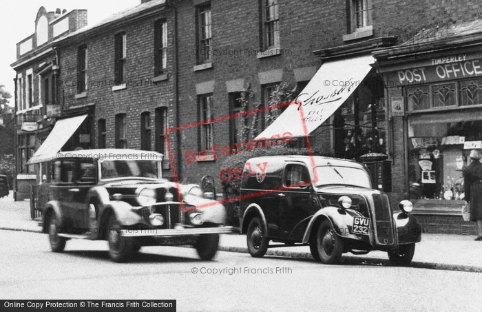 Photo of Timperley, Cars And Post Office, Stockport Road 1951