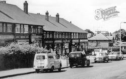 Shops And Cars, Park Road c.1960, Timperley
