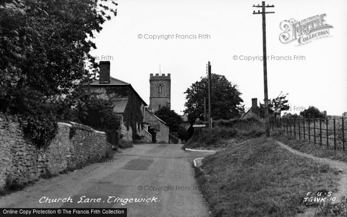 Photo of Tingewick, Church Lane c.1955