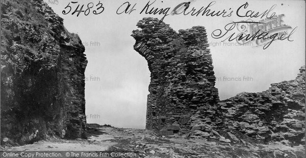 Photo of Tintagel, At King Arthur's Castle c.1870