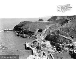 Cliffs From The Castle c.1955, Tintagel