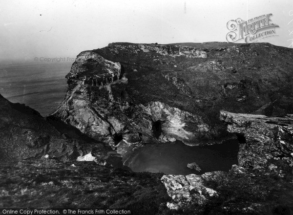Photo of Tintagel, Cove Cave And Causeway c.1955