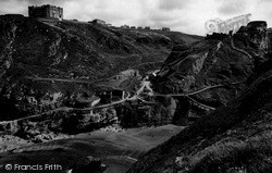 King Arthur's Castle And The Hotel c.1960, Tintagel