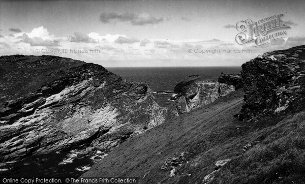 Photo of Tintagel, King Arthur's Castle From Glebe Cliff c.1960