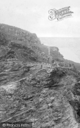Steps To King Arthur's Castle 1894, Tintagel