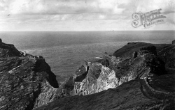 The Castle From The South c.1955, Tintagel
