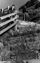 The Castle Steps c.1955, Tintagel
