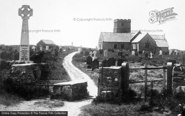 Photo of Tintagel, The Church And War Memorial c.1930